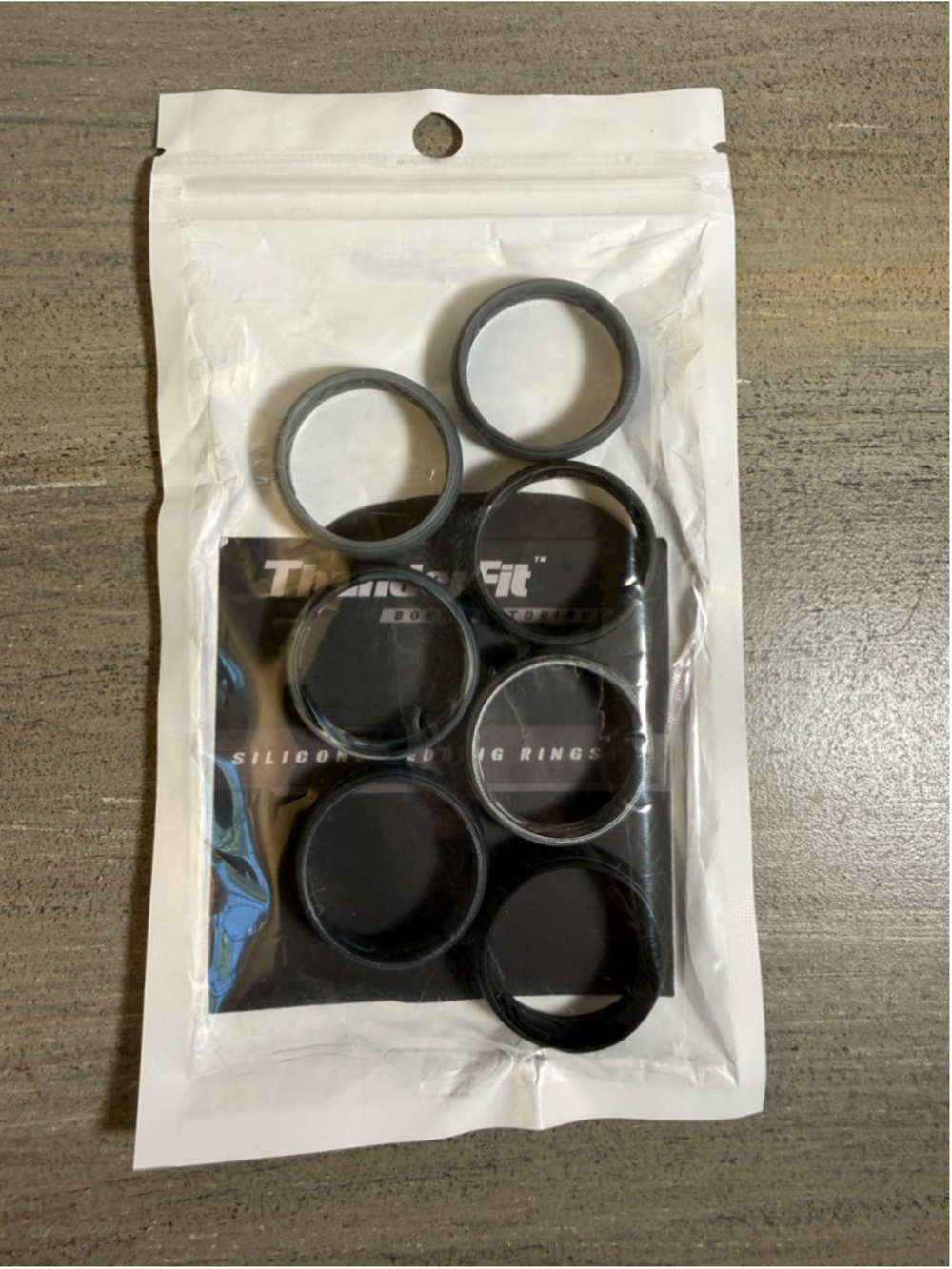 ThunderFit Men's Silicone Wedding Rings Pack - Size 16 - Brand New Sealed